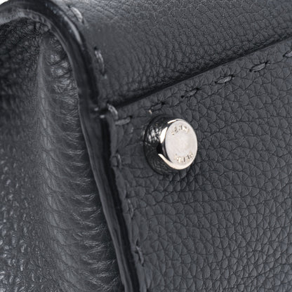 Fendi Cuoio Romano Selleria Bi-Color Medium Peekaboo Iconic Satchel Asfalto Latte 14 of 18