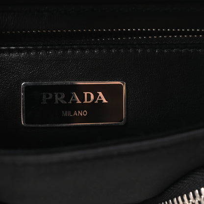 Prada Re-Nylon Spazzolato Double Pocket Buckle Shoulder Bag Black 6 of 10