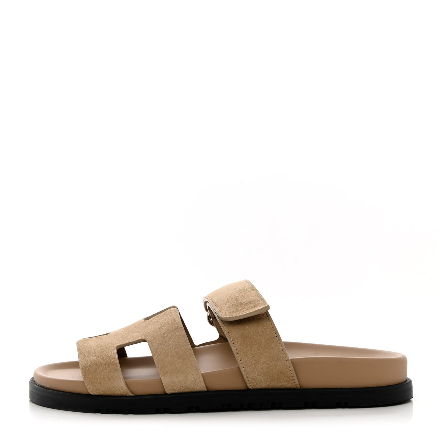 Suede Goatskin Womens Chypre Sandals 37 Beige Argile