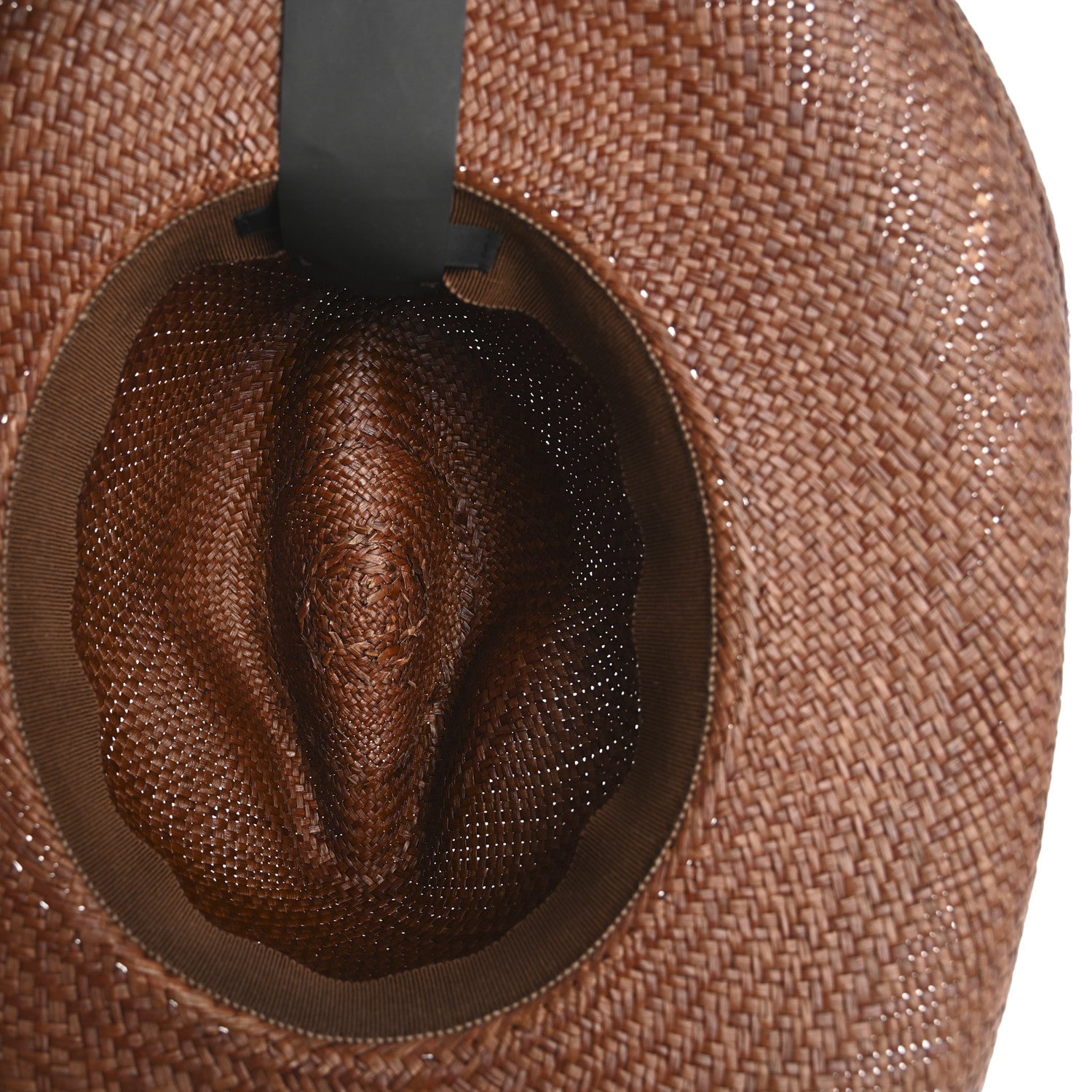 Gucci Straw Calfskin Wide Brim Hat M Brown 7 of 8