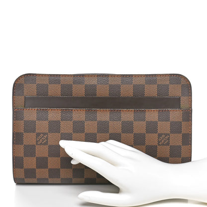 Louis Vuitton Damier Ebene Pochette Saint Louis Clutch 2 of 7