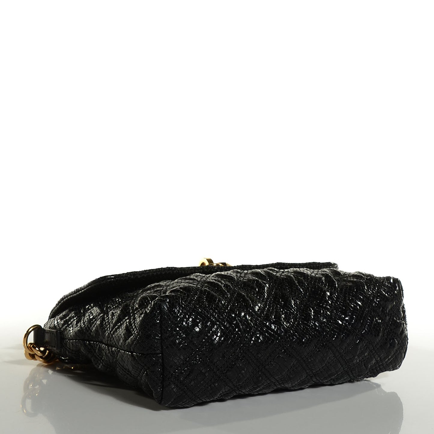 Python Embossed The Large Single Flap Black