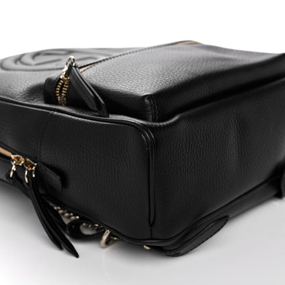 Gucci Pebbled Calfskin Soho Chain Backpack Black 5 of 13