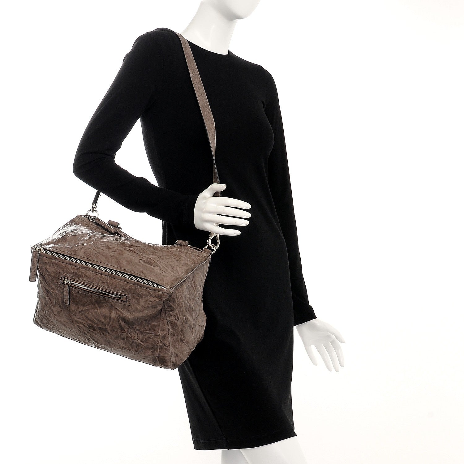 Givenchy Tumbled Sheepskin Medium Pandora Charcoal 2 of 12
