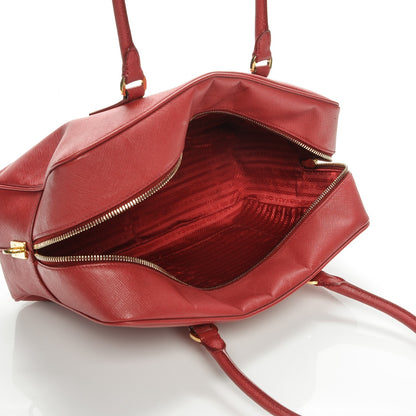 Prada Saffiano Lux Bowler Fuoco 6 of 12