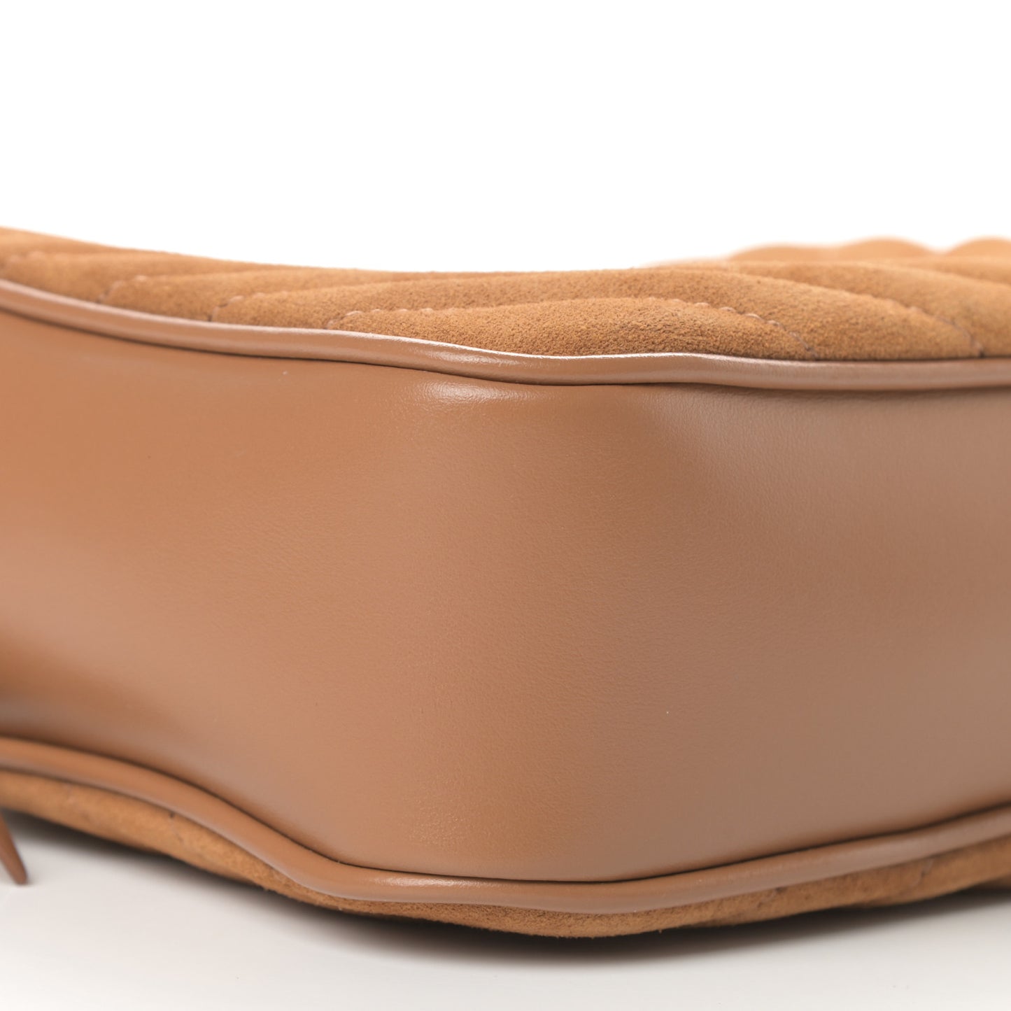 Suede Matelasse Monogram Lou Camera Bag Cinnamon
