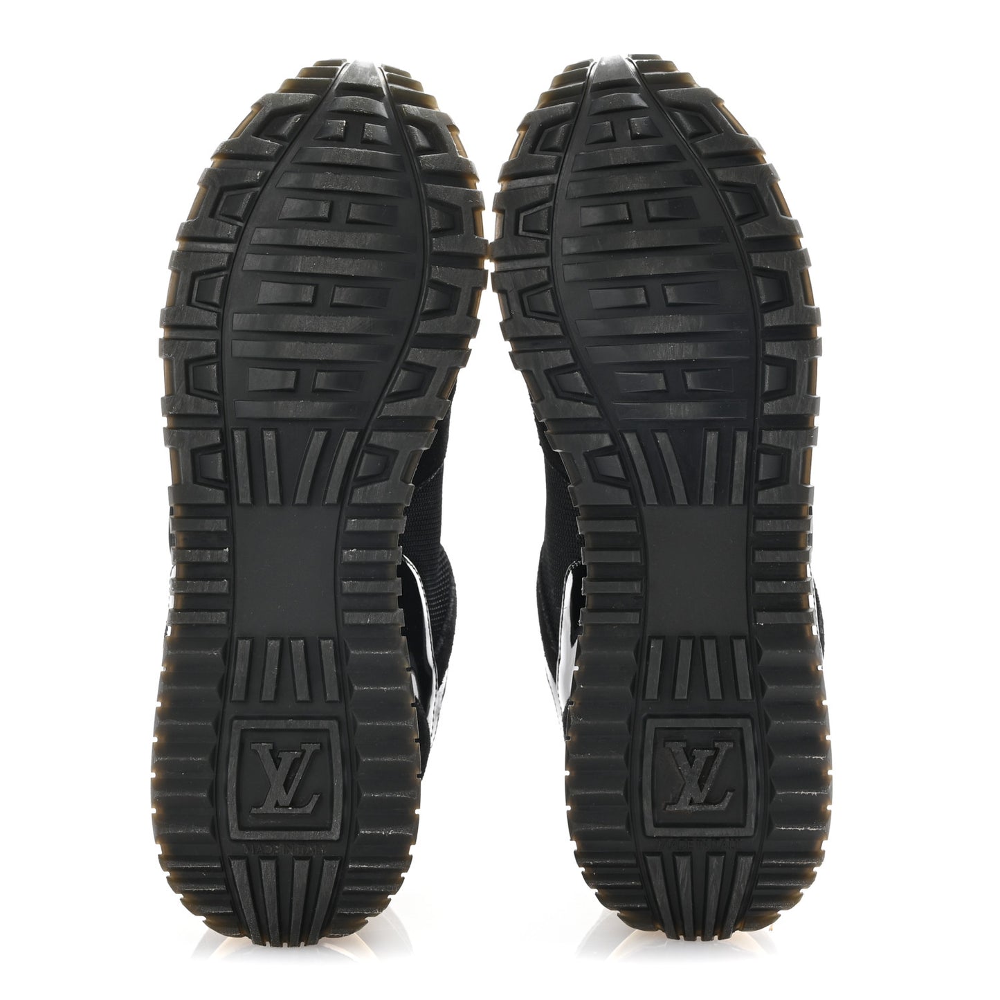 Suede Monogram Run Away Sneakers 38 Black
