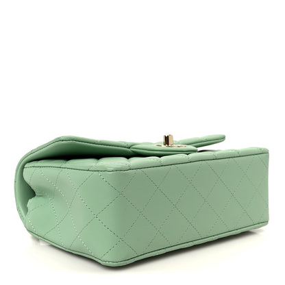 Chanel Lambskin Quilted Mini Rectangular Flap Green 4 of 12