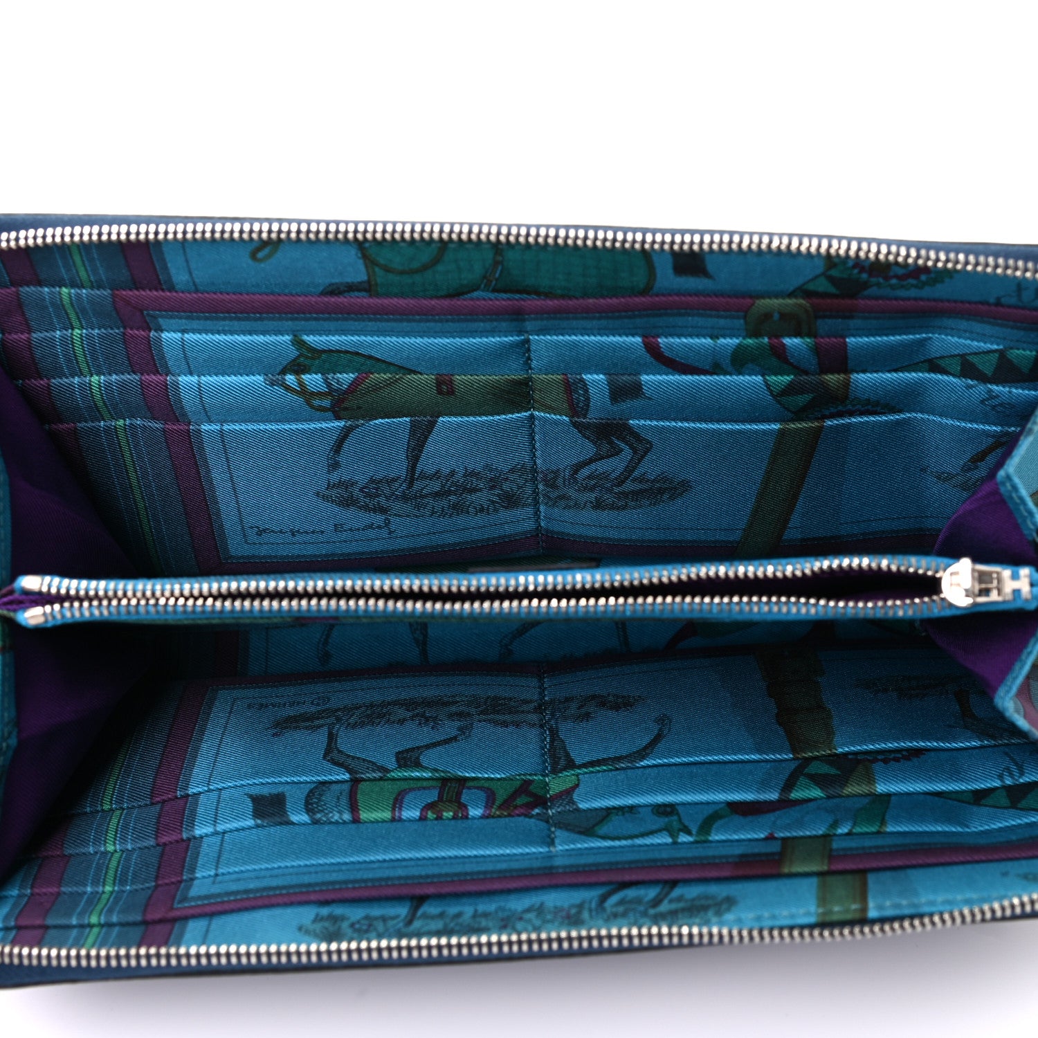 Hermes Epsom Silk'In Wallet Bleu Saphir 5 of 7