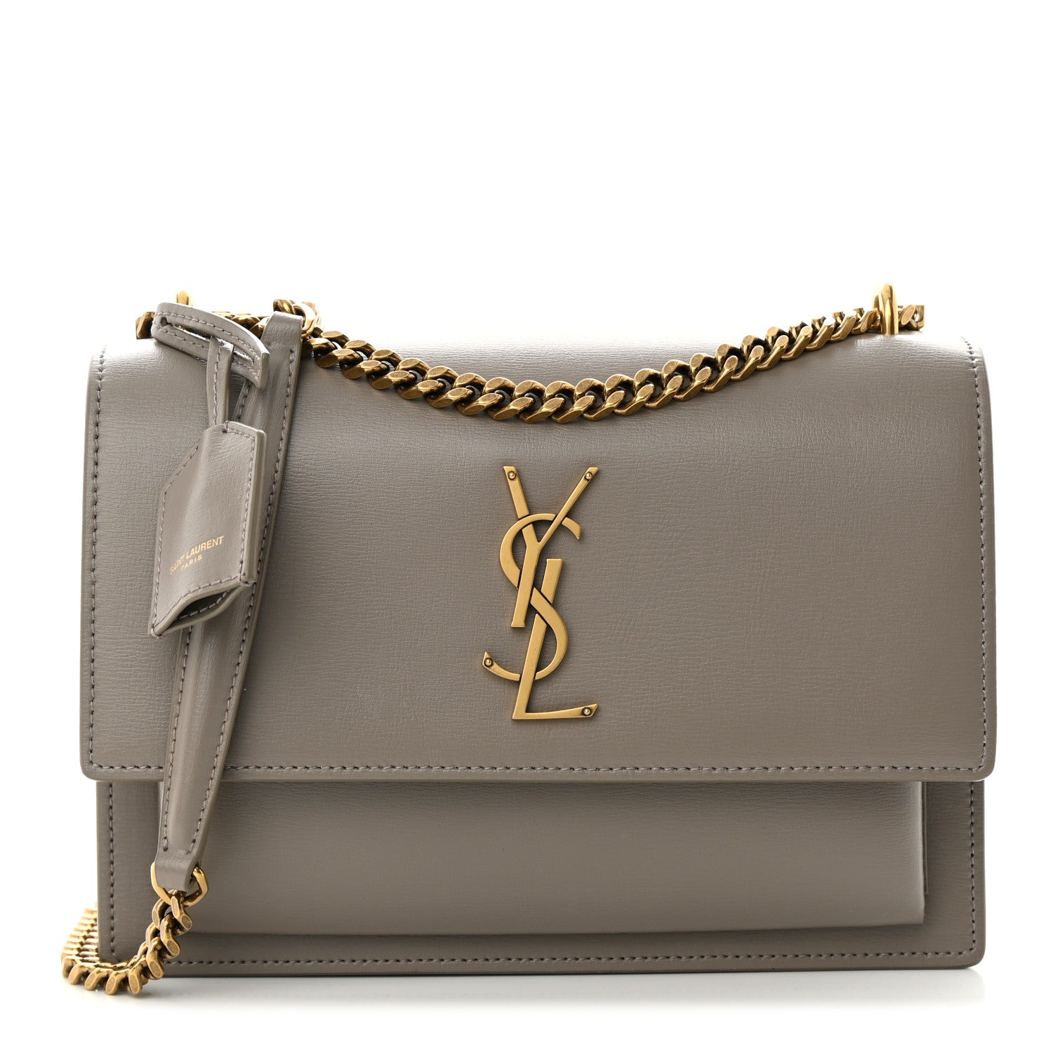 Saint Laurent Calfskin Medium Monogram Sunset Greyish Brown 1 of 13