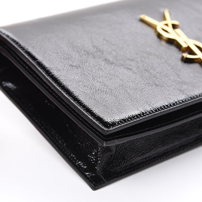 Saint Laurent Textured Patent Classic Kate Monogram Clutch Black 7 of 8