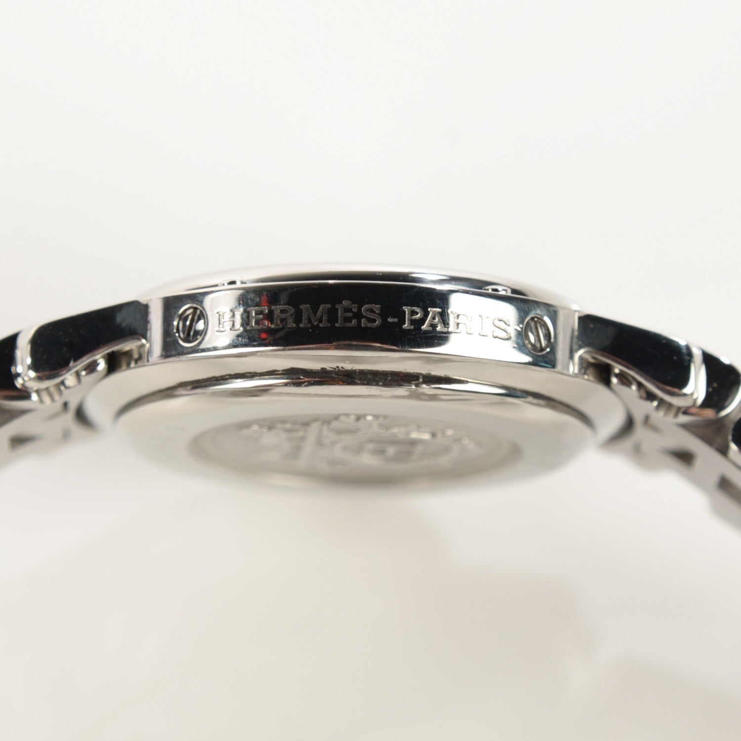Hermes Stainless Steel 24mm Clipper Quartz Watch Black 8 of 8