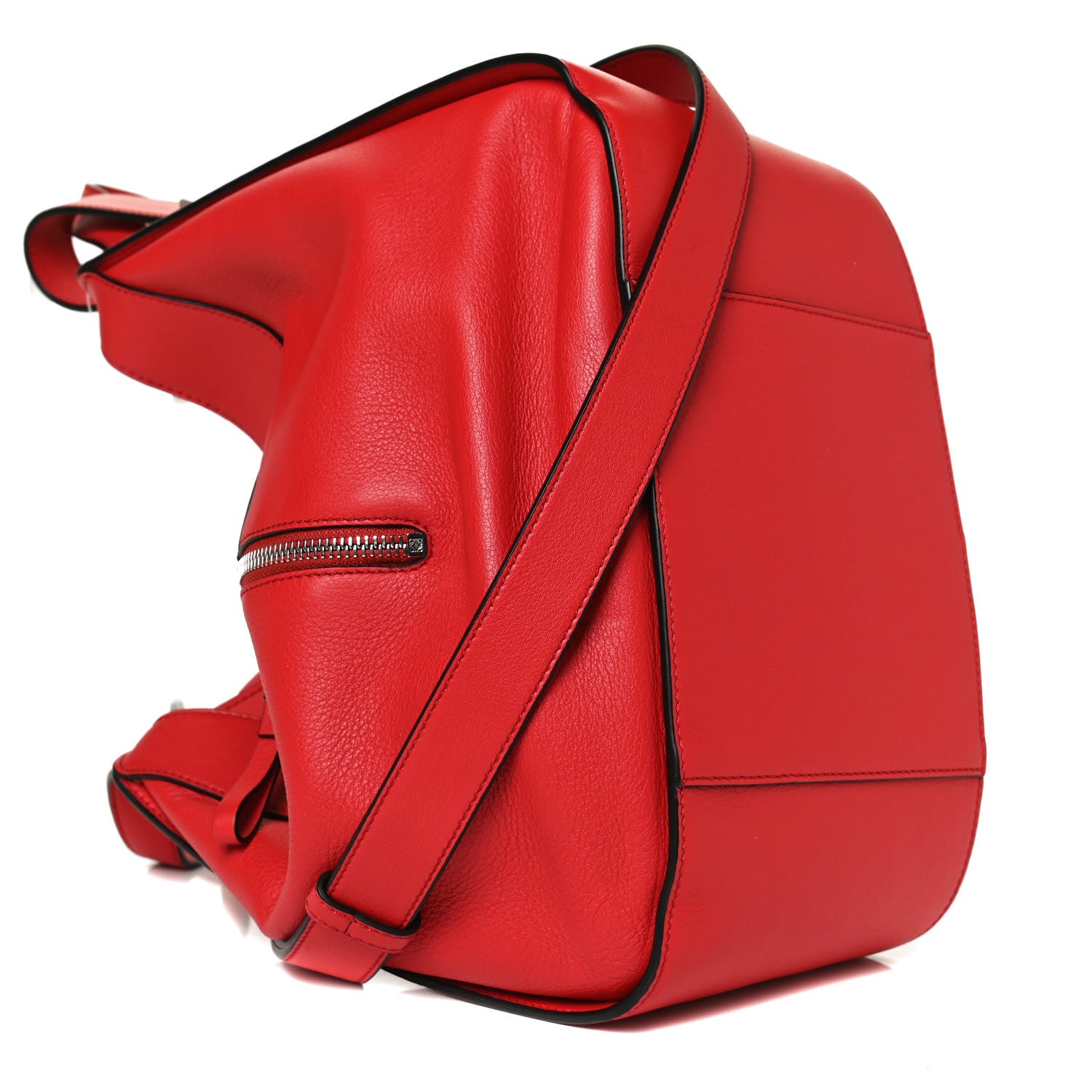 Loewe Grained Calfskin Small Hammock Shoulder Bag Scarlet Red 9 of 11