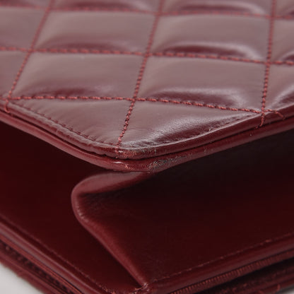 Chanel Calfskin Quilted Ballerine Flap Black Dark Red 13 of 13