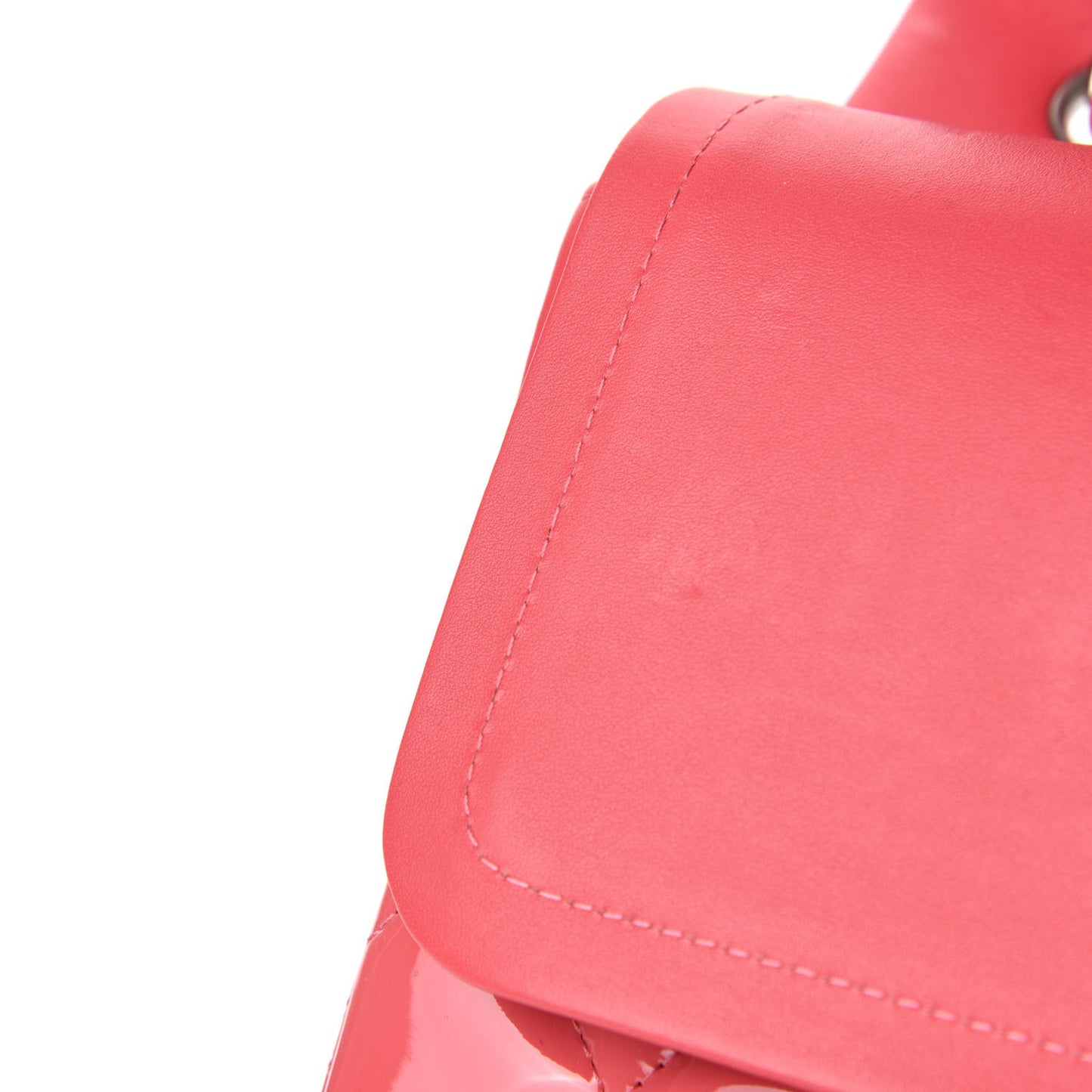 Patent Quilted Jumbo Double Flap Pink