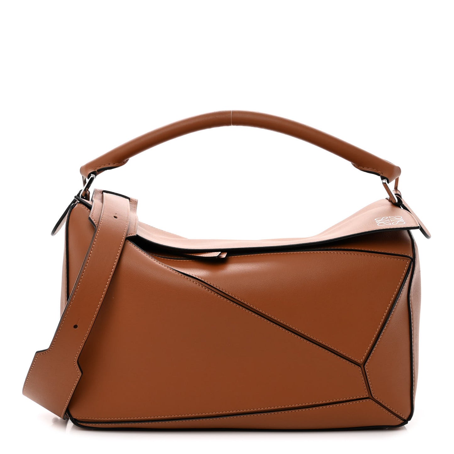 Calfskin Large Puzzle Bag Tan