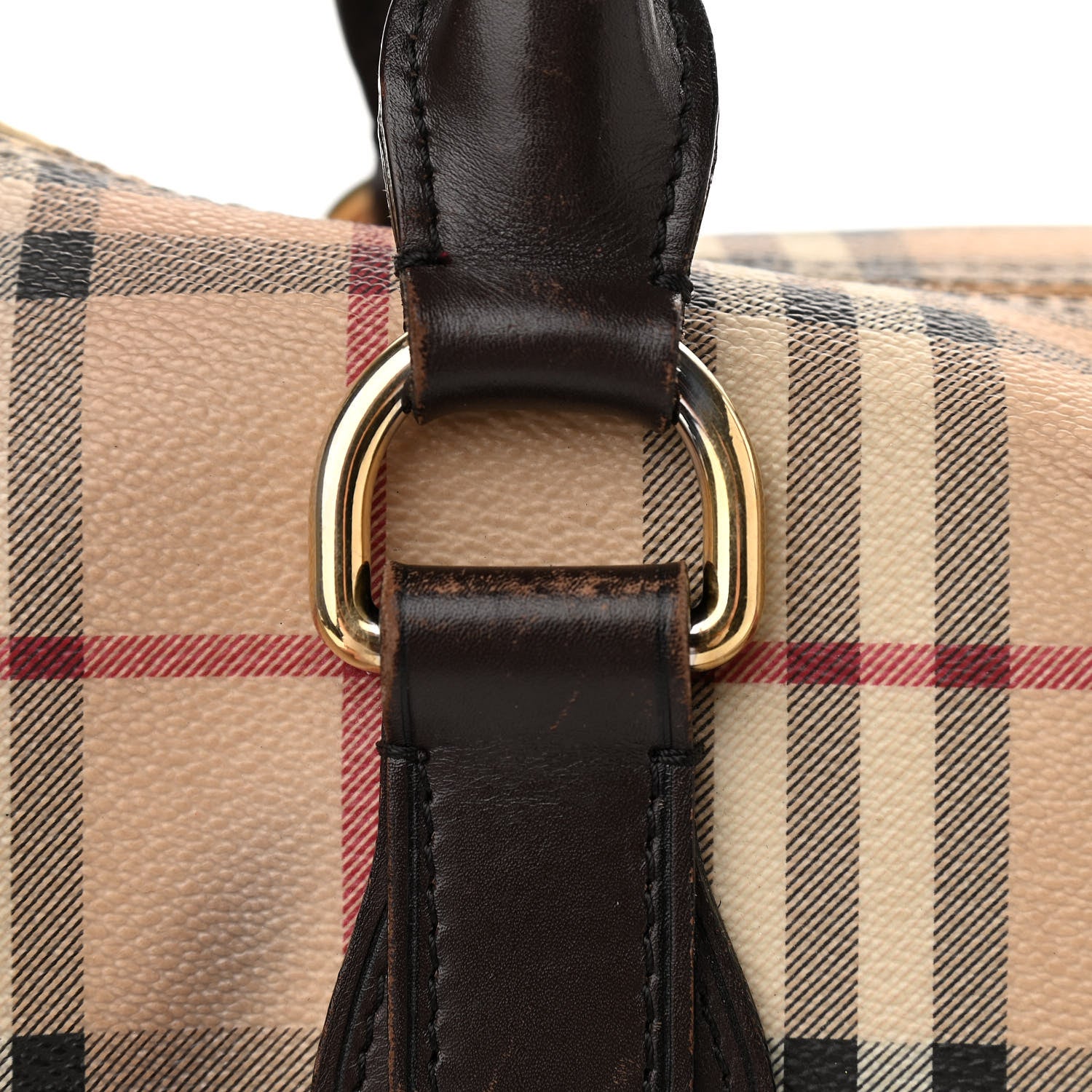 Burberry Haymarket Check Small Chester Bowling Bag Chocolate 12 of 22