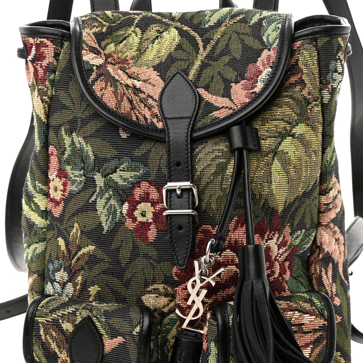 Canvas Floral Print Festival Backpack Black