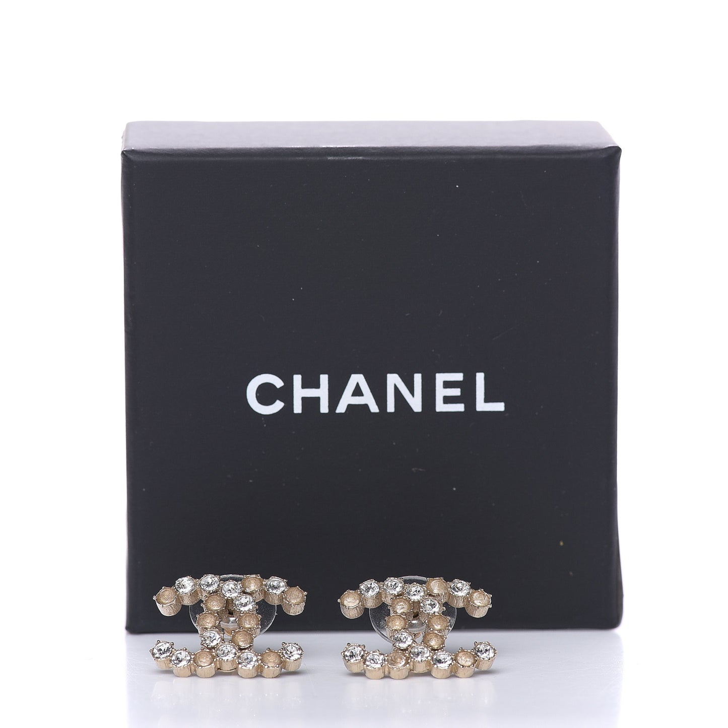 Crystal CC Earrings Gold