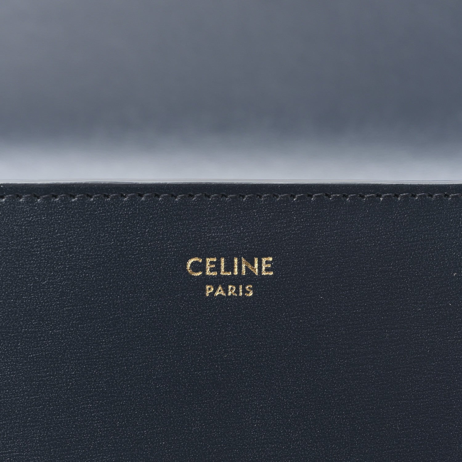 Celine Shiny Calfskin Long Triomphe Wallet Navy 6 of 10