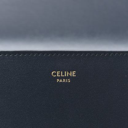 Celine Shiny Calfskin Long Triomphe Wallet Navy 6 of 10