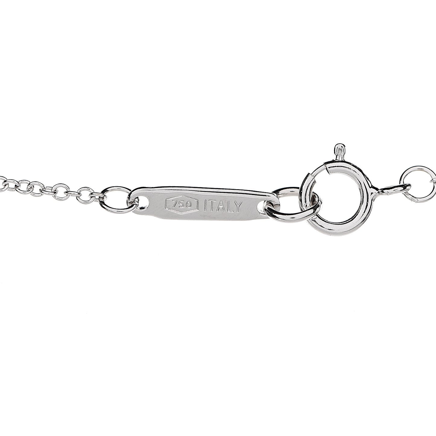 18K White Gold Diamond Atlas Bar Pendant Necklace