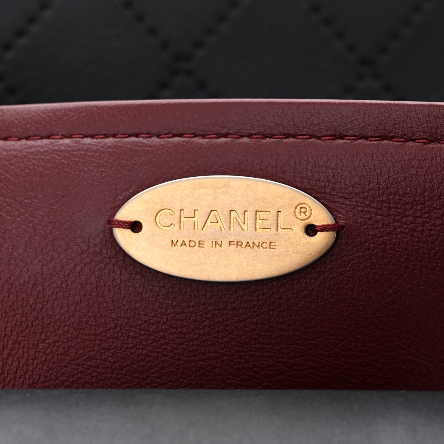 Chanel Bullskin Stitched Bi-Color Large Shopping Tote Black 6 of 12