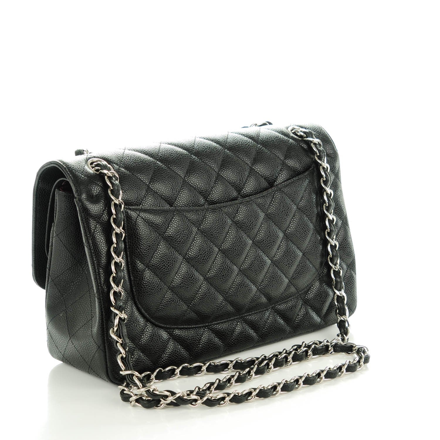 Chanel Caviar Quilted Jumbo Double Flap Black 3 of 8