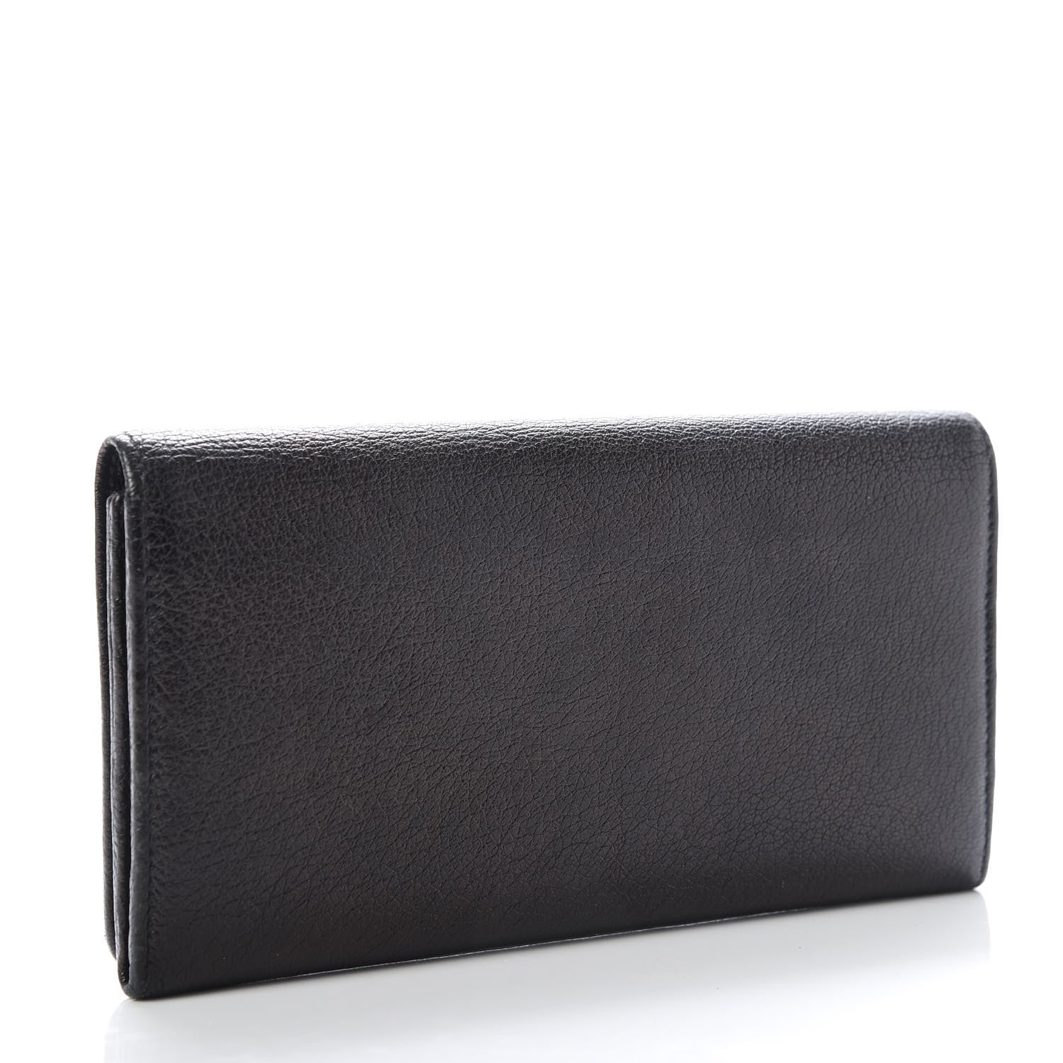 Balenciaga Chevre Gold Metallic Edge Hardware Money Wallet Black 3 of 8