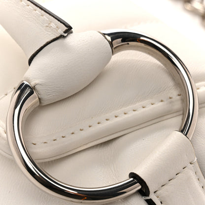 Gucci Nappa Vertical Matelasse Small Maxi Horsebit Chain Shoulder Bag Great White 11 of 13