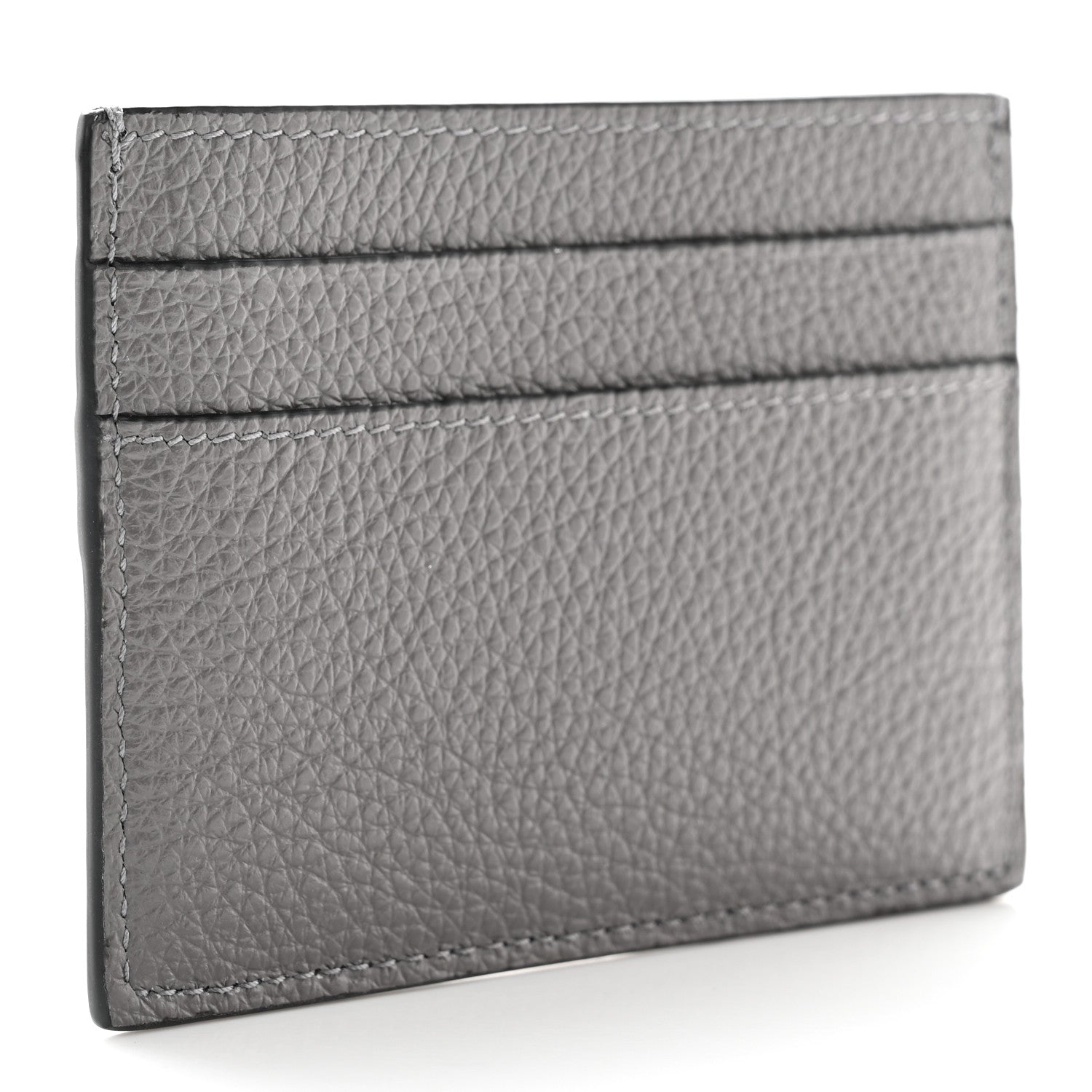 Balenciaga Grained Calfskin Neo Classic Silver Hardware Card Holder Dark Grey 3 of 9