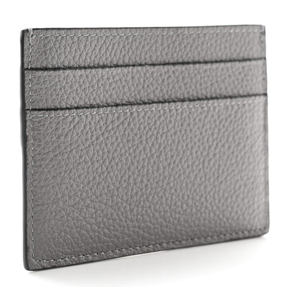 Balenciaga Grained Calfskin Neo Classic Silver Hardware Card Holder Dark Grey 3 of 9