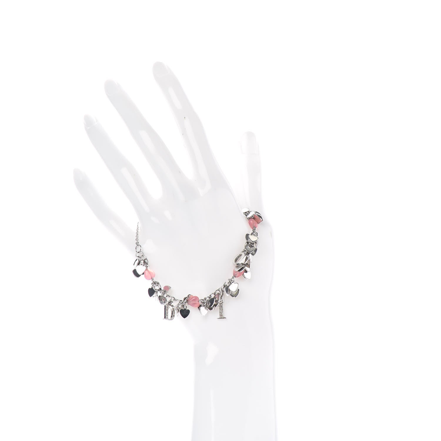 Christian Dior Rose Heart Charm Bracelet 2 of 5