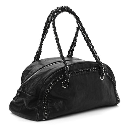 Chanel Smooth Calfskin Medium Luxe Ligne Bowler Black 3 of 10