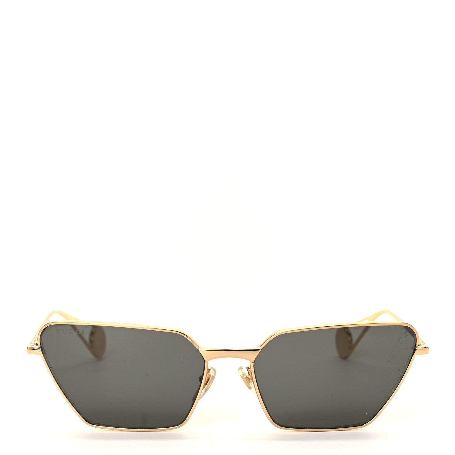 Gucci Rectangular Sunglasses GG0538S Gold Black 2 of 8