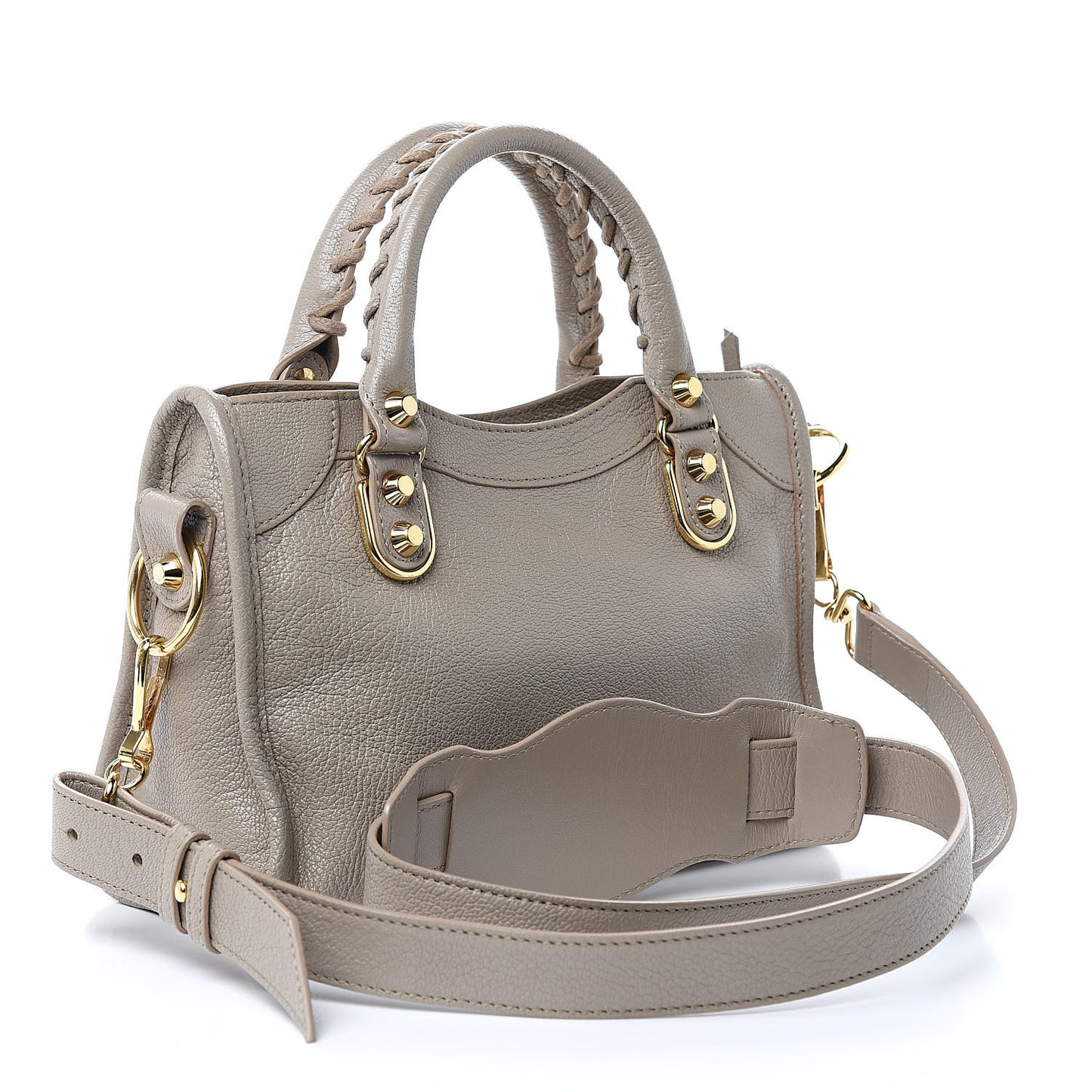Chevre Gold Metallic Edge Hardware Mini City Beige Dune Argille