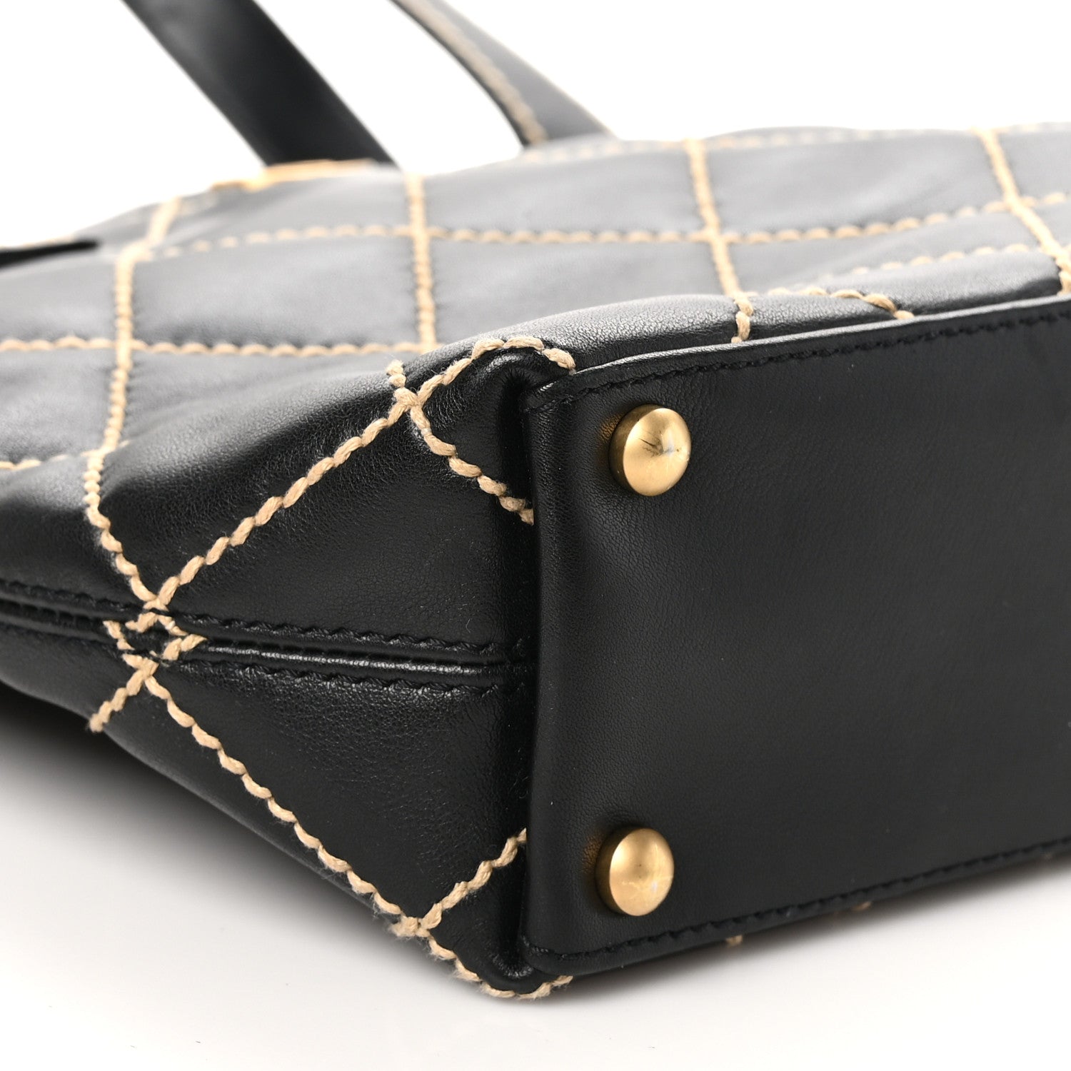 Chanel Calfskin Wild Stitch Tote Black 8 of 10