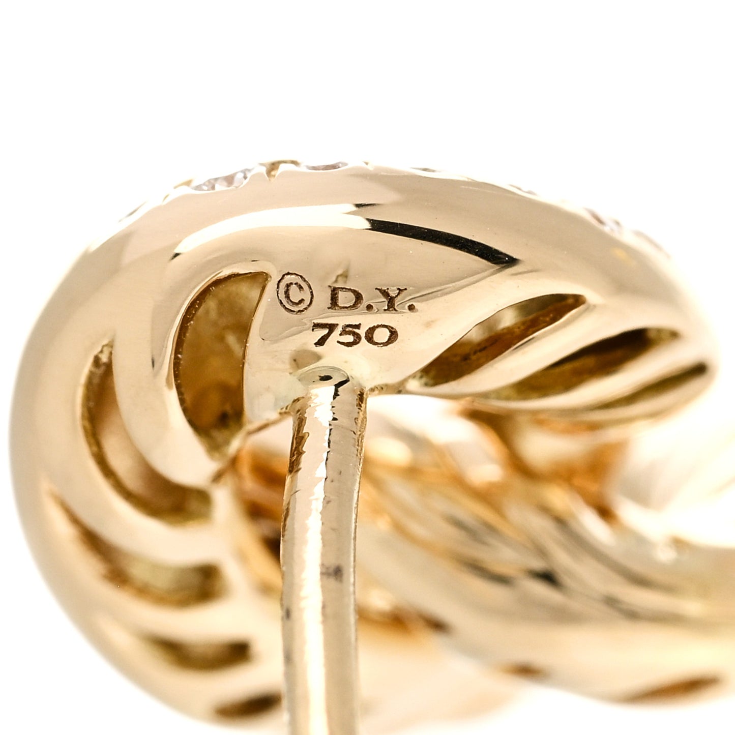 18K Yellow Gold Diamond Extra Small Belmont Curb Link Drop Earrings