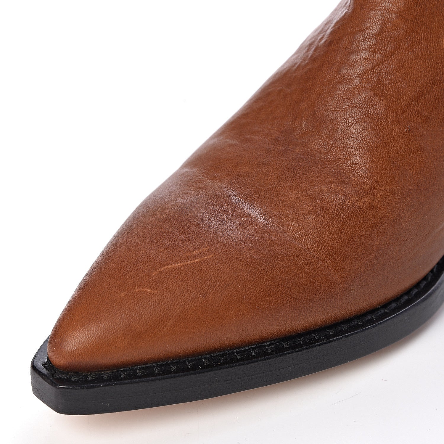 Saint Laurent Calfskin Theo Ankle Boots 38.5 Cognac 15 of 16