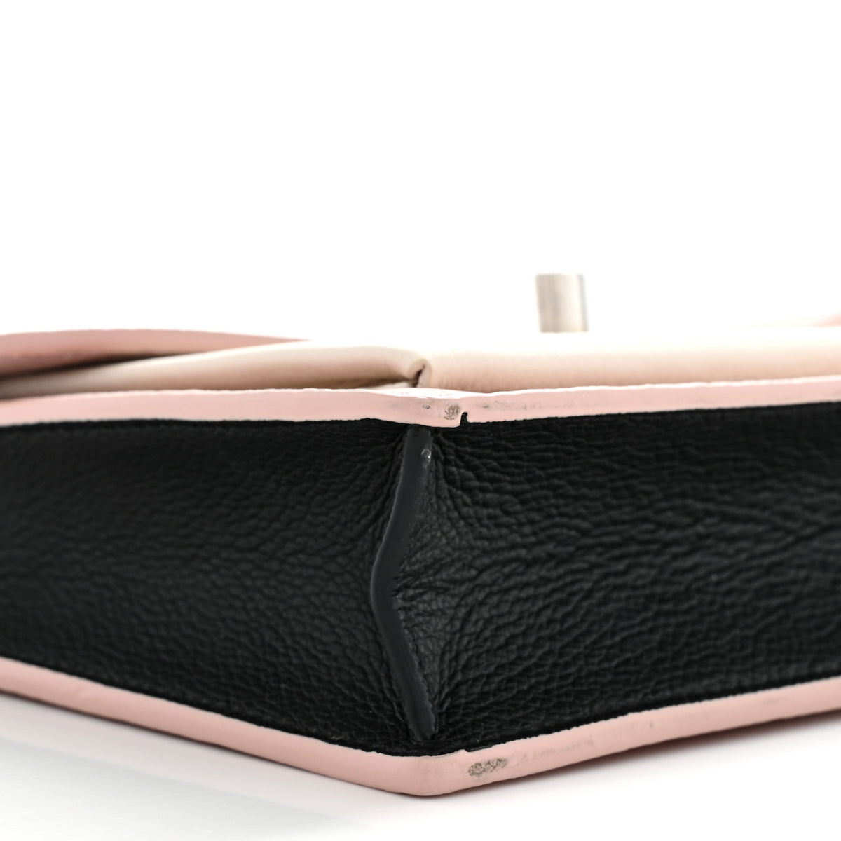 Louis Vuitton Calfskin Mylockme Chain Pochette Rose Ballet White 8 of 10
