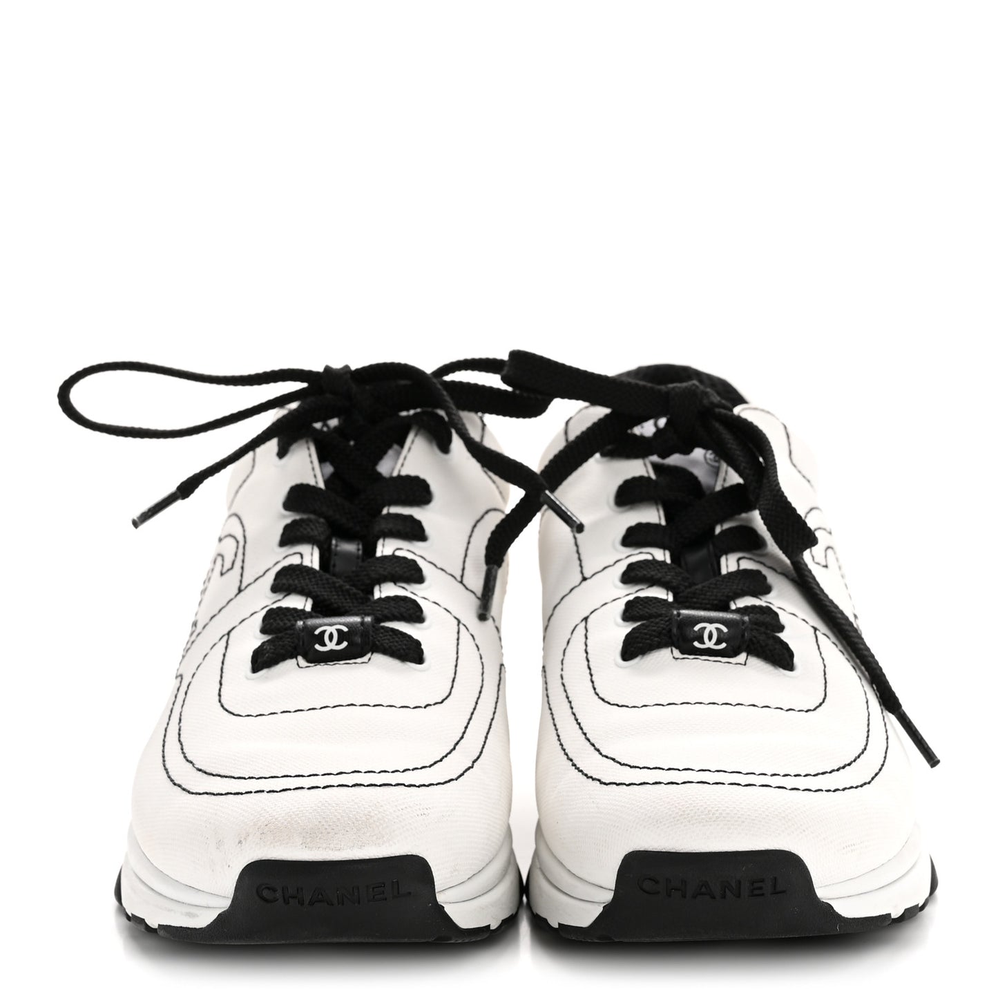 Cotton Womens CC Sneakers 38 White Black