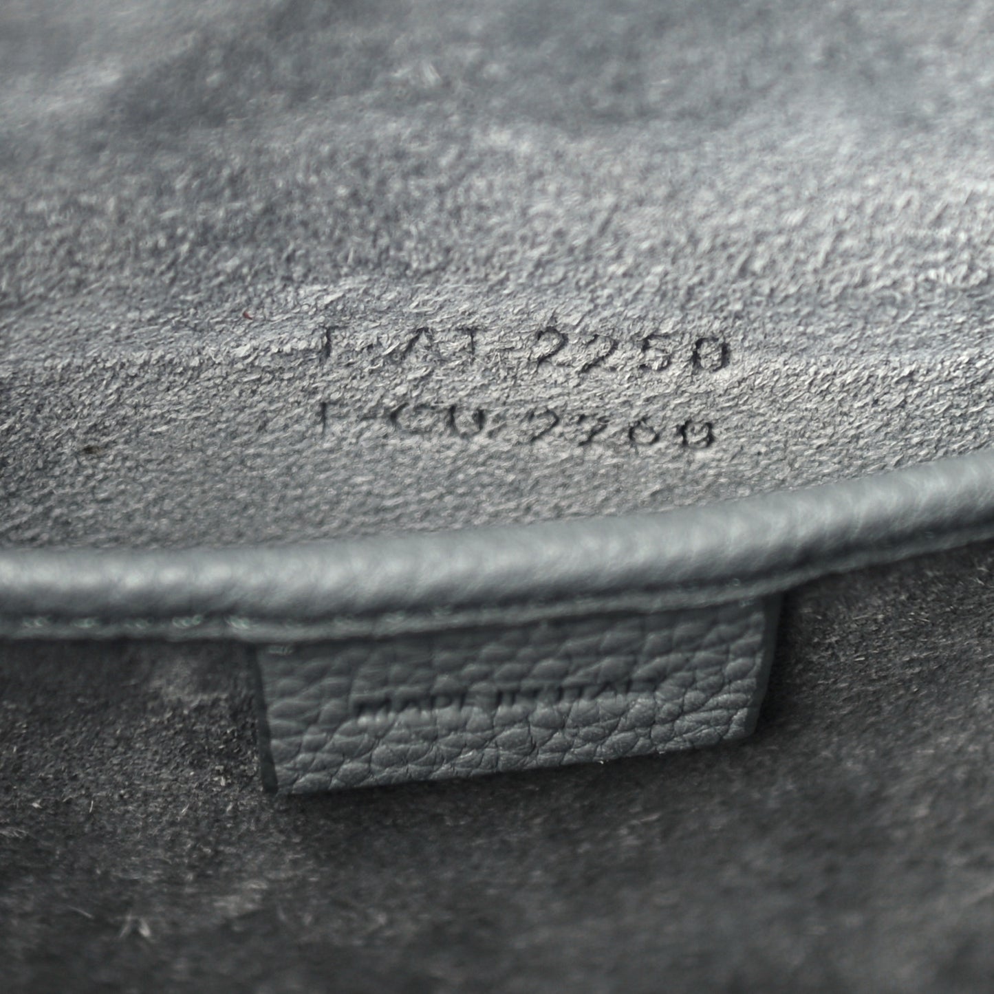 Baby Drummed Calfskin Nano Luggage Kohl