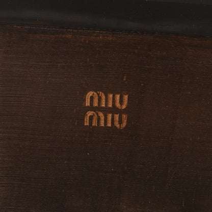 Miu Miu Suede Logo Slide Clogs 38 Cannella 7 of 9