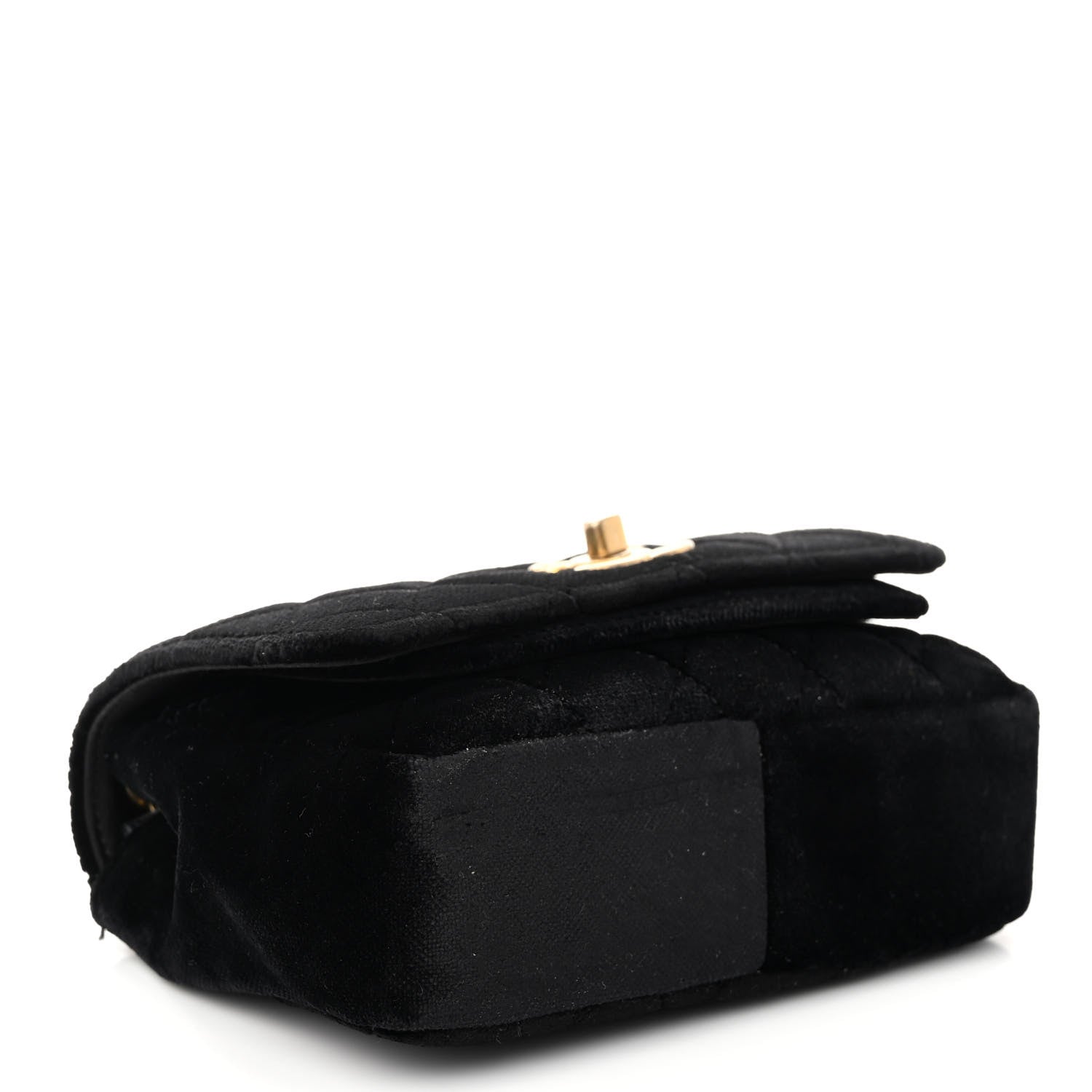 Chanel Velvet Quilted Small Camellia Flap Black 4 of 10