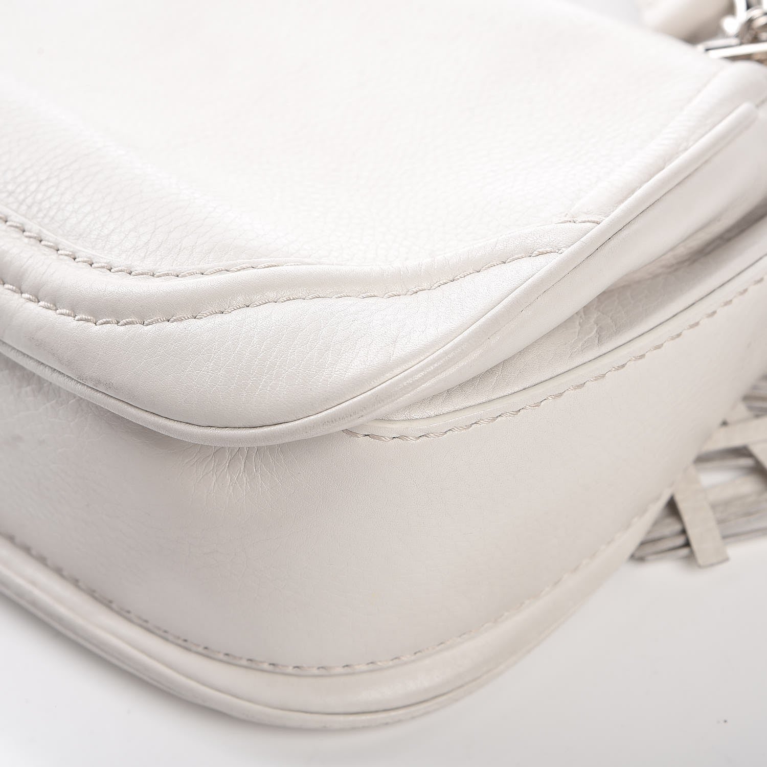 Gucci Calfskin Medium New Bamboo Top Handle Bag White 16 of 16