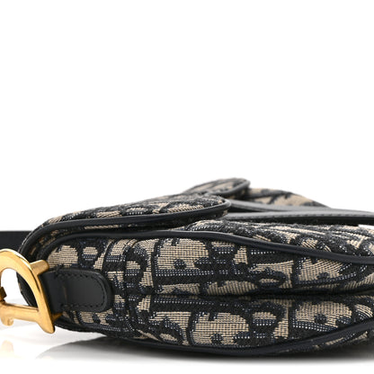 Christian Dior Oblique Mini Saddle Bag Blue 9 of 11