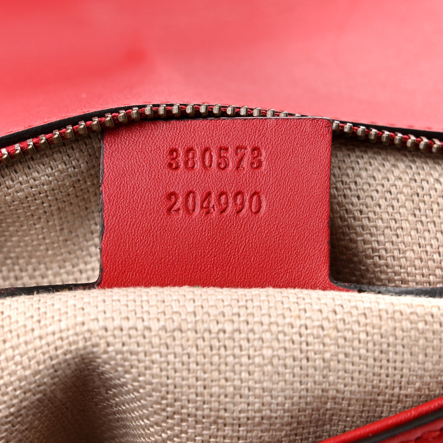 Ruinart Calfskin Medium Lady Web Shoulder Bag Hibiscus Red