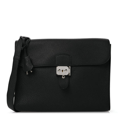 Hermes Togo Sac A Depeches 29 Messenger Bag Black 1 of 10
