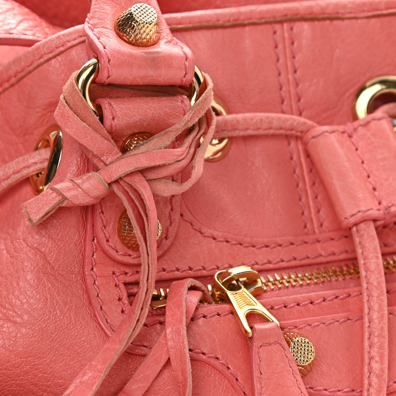 Balenciaga Agneau Giant 12 Gold Hardware Mini Pompon Rose Azalee 18 of 18