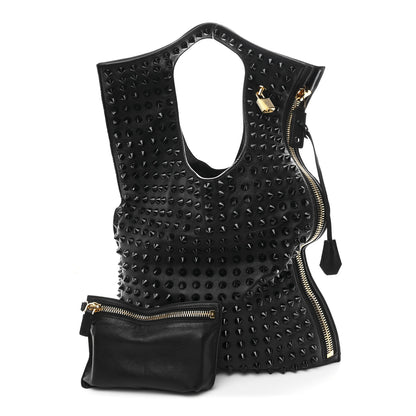 Tom Ford Ramskin Studded Large Alix Padlock Zip Shoulder Bag Black 3 of 11